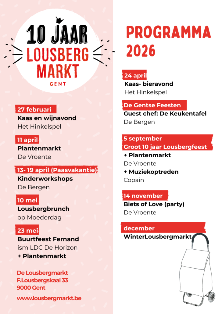 Kalender 10 jaar Lousbergmarkt 2026 Kalender 10 jaar Lousbergmarkt 2026